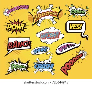 Speech bubbles Comics speech and exclamations 