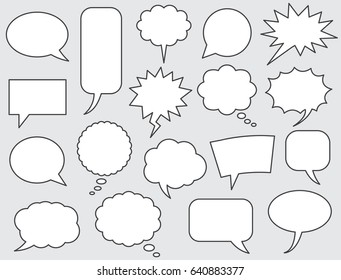 speech bubbles comics stroke line