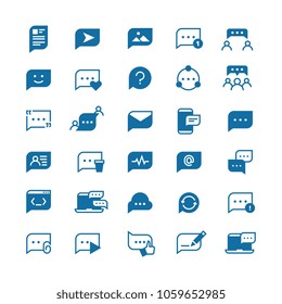 Speech bubbles, communication chat, talk bubble and thinking balloon vector icons isolated. Communication speech bubble, speak message cloud illustration