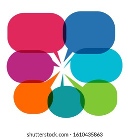 speech bubbles, communication concept, vector illustration