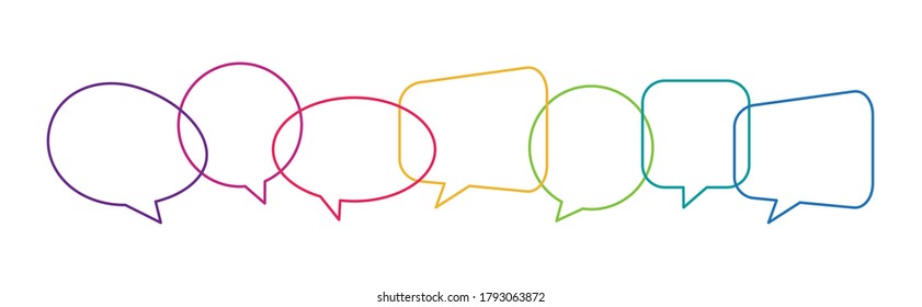 speech bubbles, communication concept, vector illustration