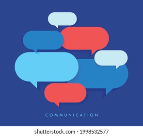 speech bubbles, communication concept, vector illustration