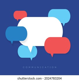 speech bubbles, communication concept, vector illustration
