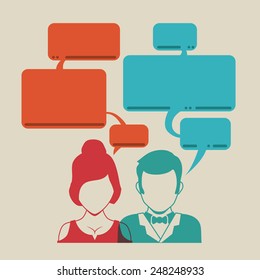 speech bubbles communication design, vector illustration eps10 graphic 