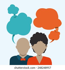 speech bubbles communication design, vector illustration eps10 graphic 