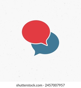 Speech bubbles communication icon. talking symbol. Support chat. Stock vector illustration isolated on white background.