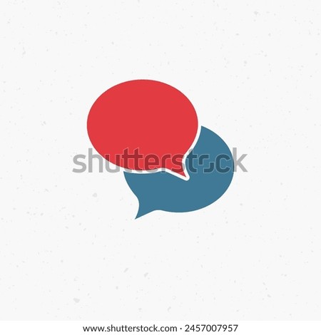 Speech bubbles communication icon. talking symbol. Support chat. Stock vector illustration isolated on white background.