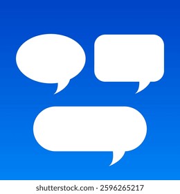 Speech bubbles communication icon. White quote Frame. Vector illustration