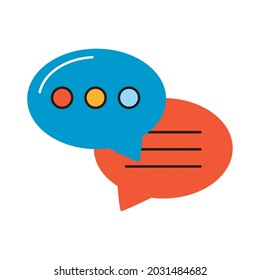 símbolo aislado de comunicación de burbujas de voz