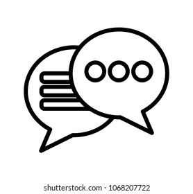 speech bubbles comunication icon
