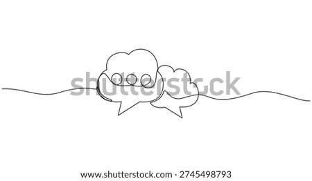 speech bubbles continuous one line minimalist art design
