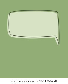 Speech bubbles, Conversation icon shaped banners isolate on green background.