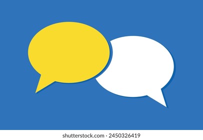 Speech Bubbles with Copy Space on Blue Background
