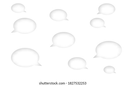 Speech Bubbles with delicate Shadows. Ready to cut and paste on every surface.