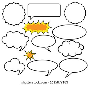Speech Bubbles Designs - Set of Concepts Vector illustrations