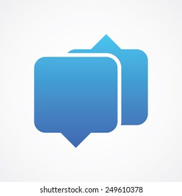 Speech bubbles for dialog icon in flat style