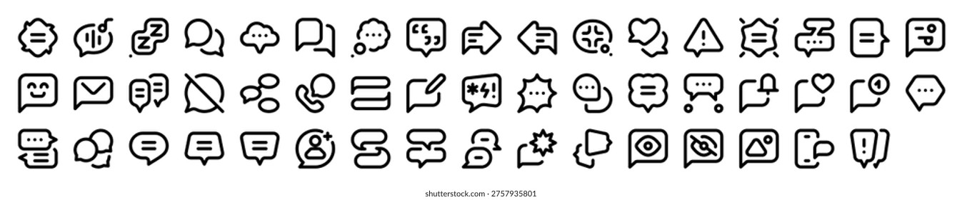 Speech Bubbles Dialogue Conversation Communication Icon Collection