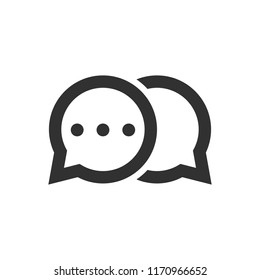 speech bubbles, dialogue. monochrome icon