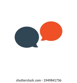 Speech bubbles different colors. talk communication speech bubbles. Dialog elements. Conversation and tech support icon. Stock Vector illustration