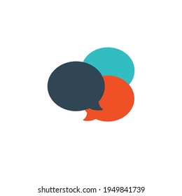 Speech bubbles different colors. talk communication speech bubbles. Dialog elements. Conversation and tech support icon. Stock Vector illustration isolated