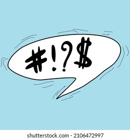 Speech bubbles with different signs