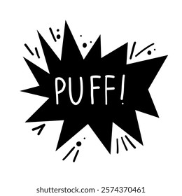 Speech Bubbles doodle sketch lettering elements isolated on white background. Social media silhouette information text circle oval forms
