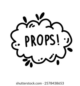 Speech Bubbles doodle sketch lettering elements isolated on white background. Social media silhouette information text circle oval forms