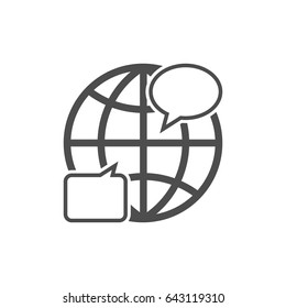 Speech bubbles from the earth
