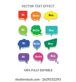 speech bubbles editable vector illustration