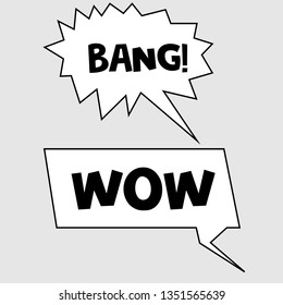 Сomic speech bubbles and elements set. Vector Illustration and graphic elements