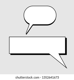 Сomic speech bubbles and elements set. Vector Illustration and graphic elements