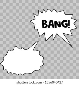 Сomic speech bubbles and elements set. Vector Illustration and graphic elements