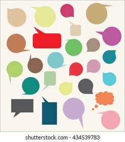 Speech bubbles empty vector