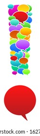 Speech Bubbles In Exclamation Sign Shape