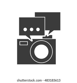 speech bubbles with finance icon vector illustration design