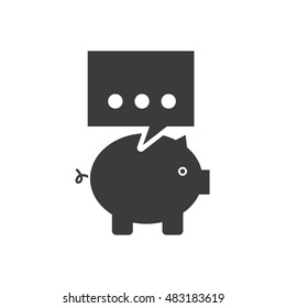 speech bubbles with finance icon vector illustration design
