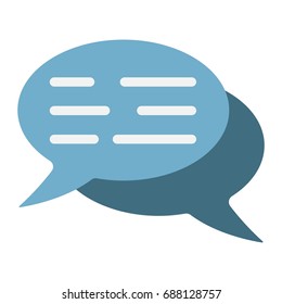 Speech bubbles flat icon, seo and development, chat sign vector graphics, a colorful solid pattern on a white background, eps 10.