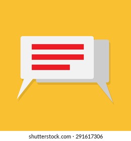 Speech bubbles. Flat vector illustration. Minimalism style