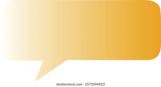 Speech bubbles with golden yellow gradient. The minimalistic design makes them ideal for modern infographics, presentations, or stock graphics representing communication, conversation, or messaging .