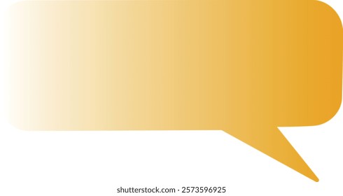 Speech bubbles with golden yellow gradient. The minimalistic design makes them ideal for modern infographics, presentations, or stock graphics representing communication, conversation, or messaging .