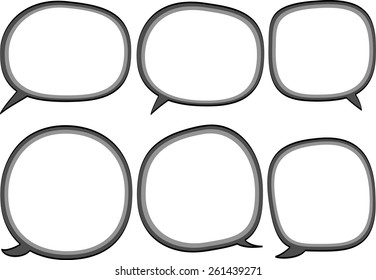speech bubbles in gray