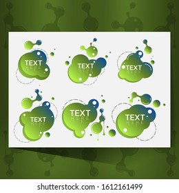 speech bubbles green and blue poison theme