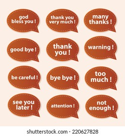 Speech Bubbles Greeting Proud Collection