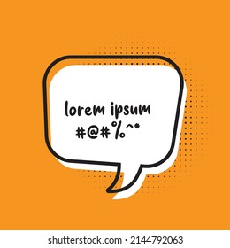 speech bubbles. Halftone shadows. Vector illustration