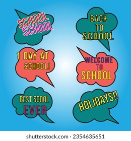 Speech Bubbles Hand Drawn Coloring Vector