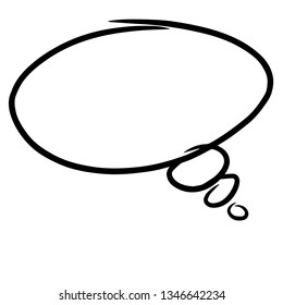 Speech bubbles handmade illustration. Chat bubble  handmade 
