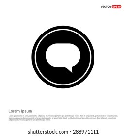 Speech Bubbles Icon - abstract logo type icon - black circle background. Vector illustration