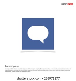 Speech Bubbles Icon - abstract logo type icon - blue sticker background. Vector illustration