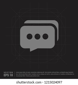 Speech bubbles icon - Black Creative Background - Free vector icon