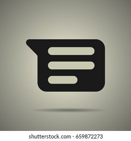 Speech bubbles icon in black and white style, isolated